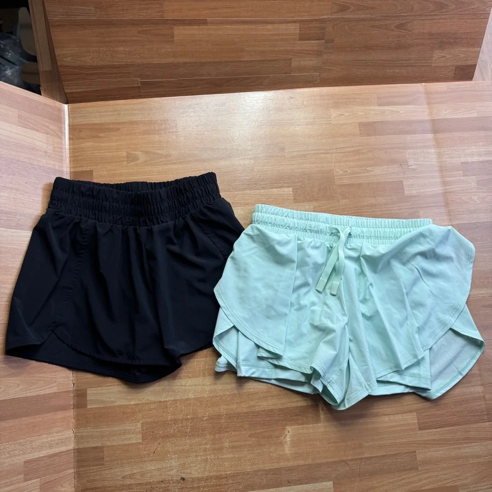 Athletic short bundle size 8/10 black in mint green Zella & all in motion